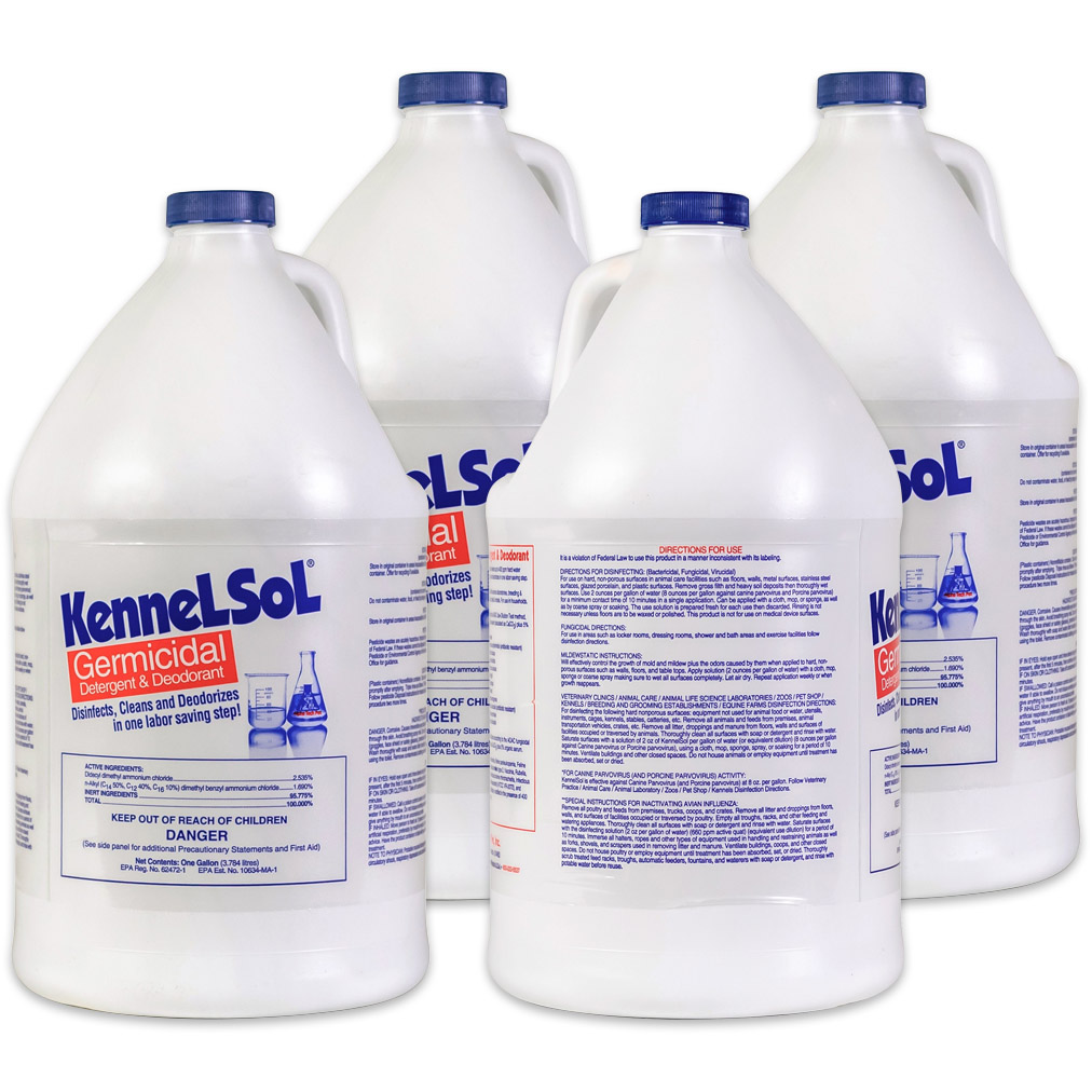 KennelSol Germicidal Cleaner, Detergent & Deodorant 1 Gallon Bottle 4/case